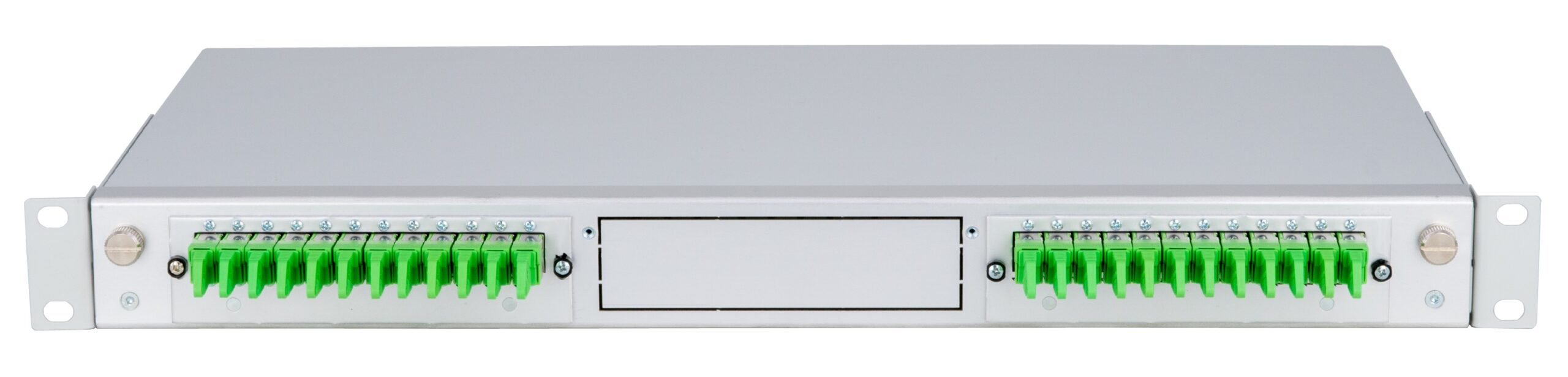 Maßgeschneiderte Spleißmodule für Windkraft - Frontansicht mit DIAMOND E2000-Modulen