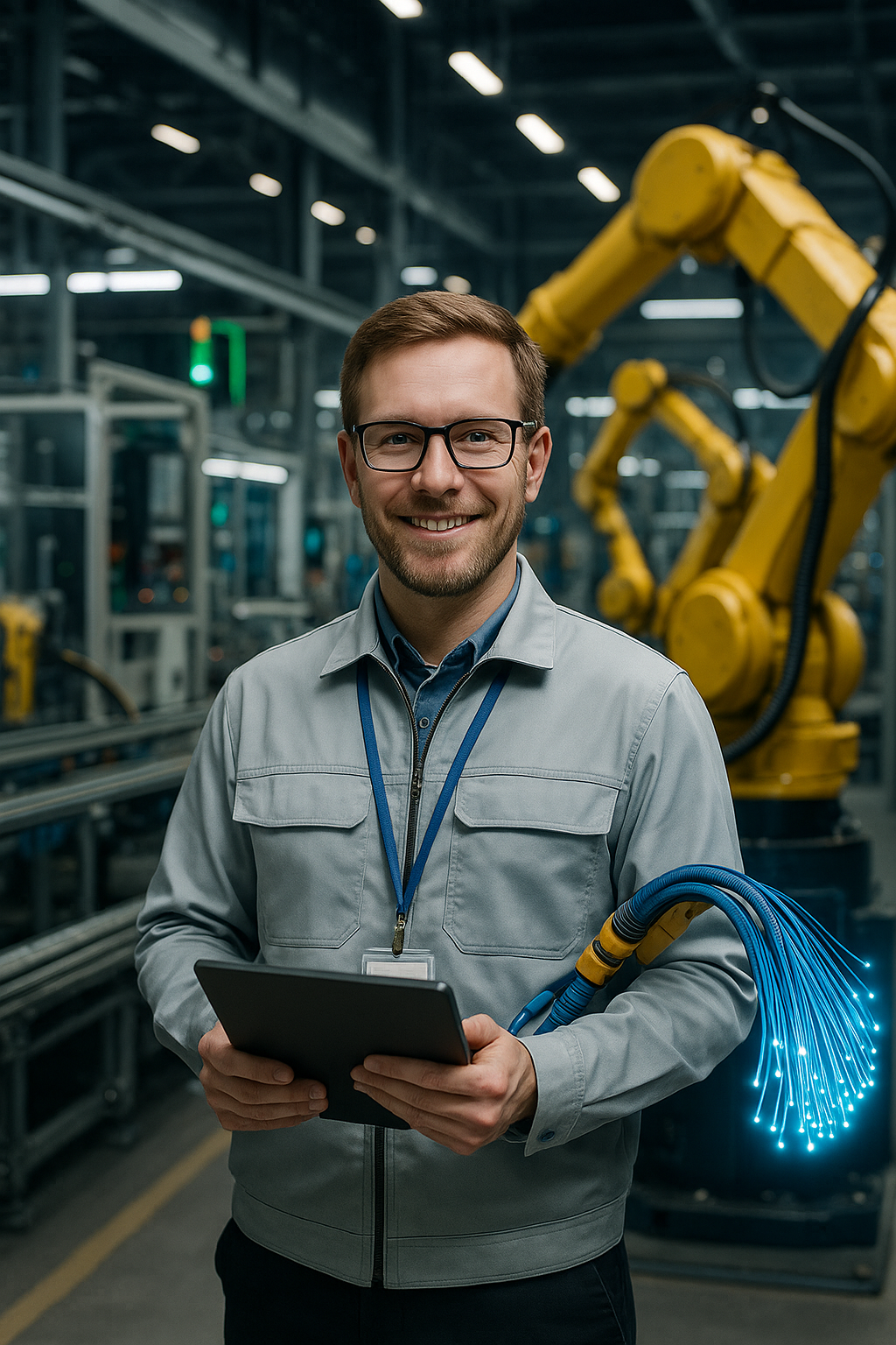 Fiber optic solutions for Industry 4.0 in automated production plants