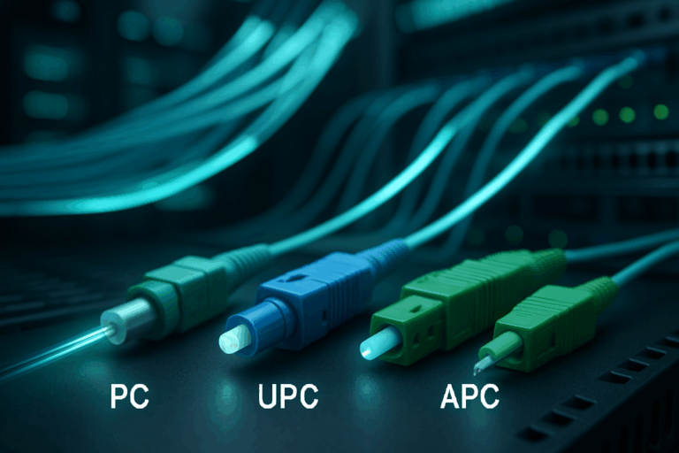 Glasfaser Poliergrade: PC, UPC und APC im technischen Vergleich