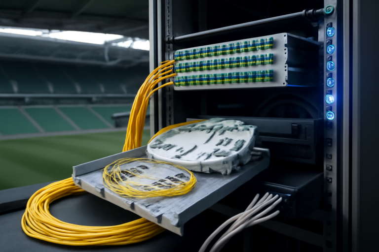 Glasfaser Sportstadien – Netzwerktechnik für moderne Arenen und Event-Venues