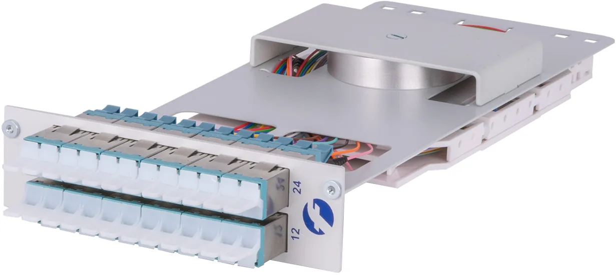 Spleißmodule 7TE 12× E2000 DX-C